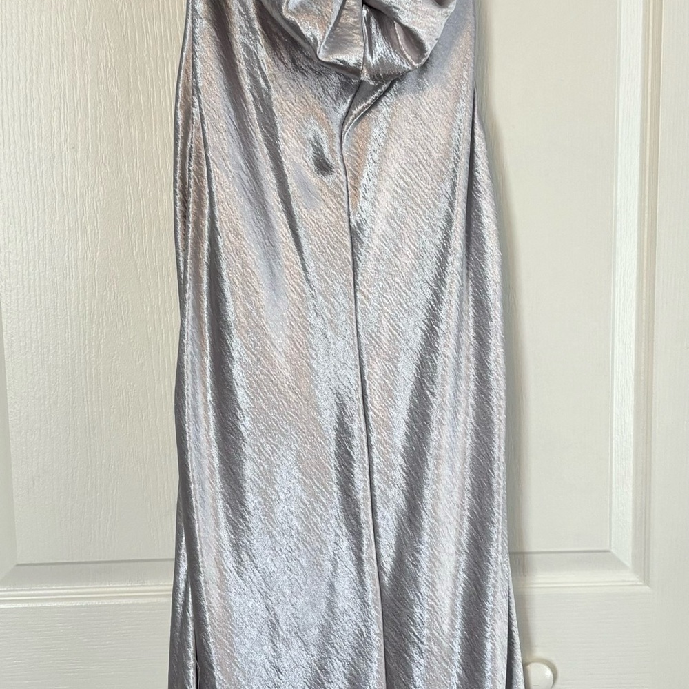 ANTONIO MELANI Metallic Silver Dress
